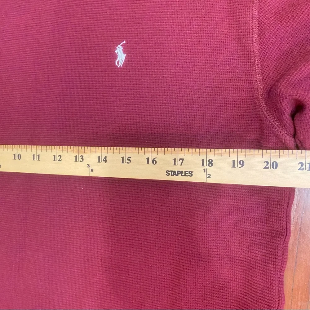 Polo Ralph Lauren Maroon Thermal Long Sleeve Shirt Size XL